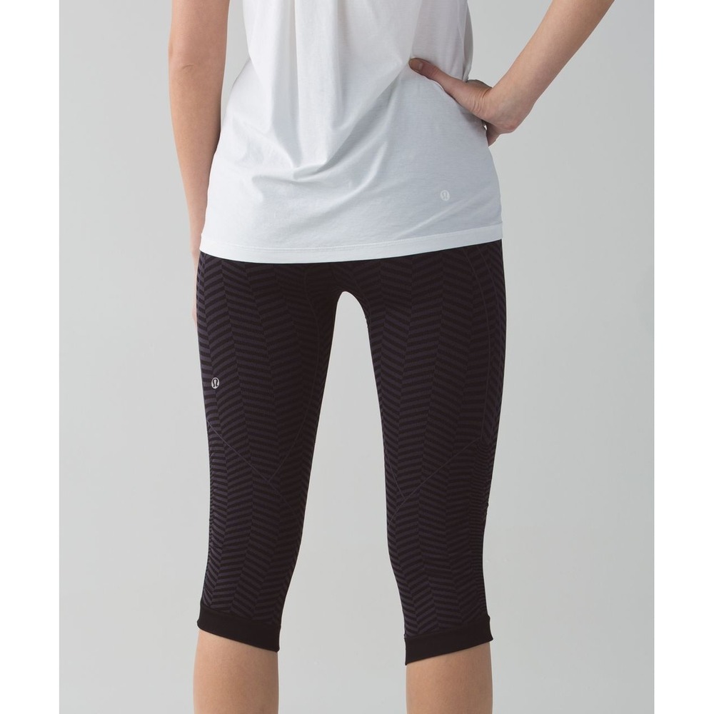 Lululemon In The Flow Crop II Seamless Leggings Black‎